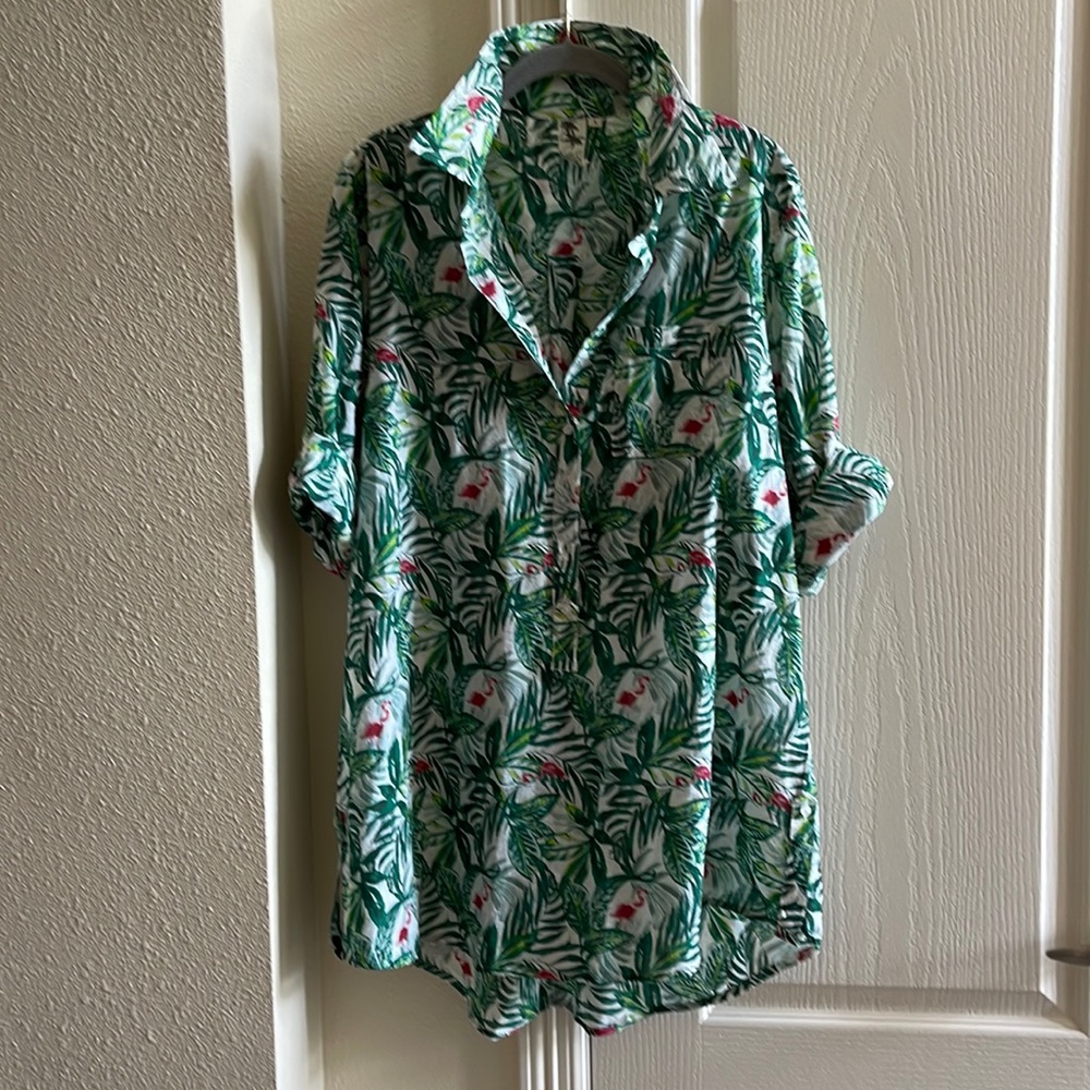 Love flamingos - Swimsuit coverup / long top